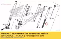 51401MJPG51, Honda, spring fr fork honda  1000 2017 2018 2019, Novo