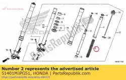 Tutaj możesz zamówić widelec wiosenny od Honda , z numerem części 51401MJPG51: