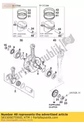 Aquí puede pedir pistón ii 101 mm cpl. Emitir 20 de KTM , con el número de pieza 58330007500II: