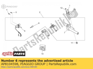 aprilia AP8104598 scarabeo sleutel zonder transp. - Onderkant