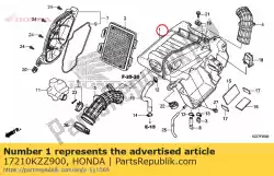 case comp., luchtfilter van Honda, met onderdeel nummer 17210KZZ900, bestel je hier online: