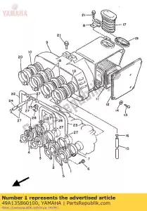 yamaha 49A135860100 junta, carburador 1 - Lado inferior