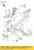 330010554458, Kawasaki, Arm-comp-swing,p.silver kawasaki z  d e zx10r ninja f z1000 abs 1000 , New