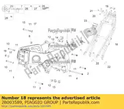 Here you can order the saddle support from Piaggio Group, with part number 2B003589: