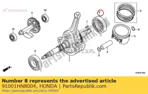 honda 91001HN8004 bearing, radial ball, 40x85x18 - Bottom side