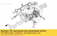 90108MJ1000, Honda, boulon, bride, 6x25 honda cbr  fa cb hornet f cbf a rr nt deauville v r ra va rra na fireblade s sa n ft hannspree nt650v cbf500a cbf600na cbf600sa nt700v cb600fa cb1000ra cb600f3a cbr600fa 600 1000 650 700 500 , Nouveau