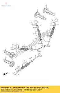 suzuki 1293217E50 split, klep - Onderkant