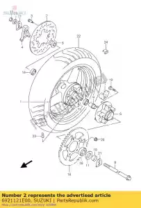 Suzuki 6921121E00 disco, freno rr - Lado inferior