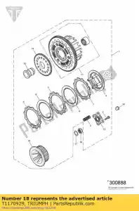 triumph T1170929 lifter stuk - Onderkant