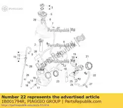 Aqui você pode pedir o tubo de combustível completo em Piaggio Group , com o número da peça 1B001794R: