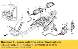 Here you can order the bulb, winker (12v 21w) (stanley) (amber) from Honda, with part number 33303KWN711: