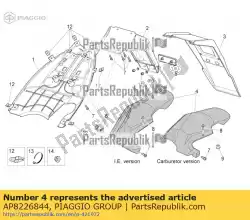 Qui puoi ordinare parafango posteriore. Nero da Piaggio Group , con numero parte AP8226844: