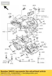 Qui puoi ordinare manuale-etichetta, capacità olio da Kawasaki , con numero parte 560331155: