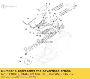 Piaggio Group 67361200L7 fu?raumabdeckung - Lado inferior