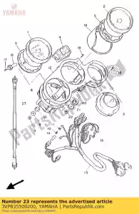 yamaha 3VP835500200 câble de compteur de vitesse - La partie au fond