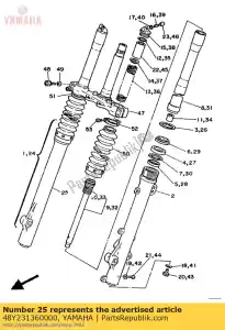 Yamaha 48Y231360000 tube, outer 2 - Bottom side