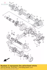 Suzuki 2423136F00 marcia, 3a e 4a - Il fondo