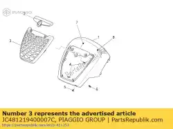 Tutaj możesz zamówić siatka szary od Piaggio Group , z numerem części JC481219400007C: