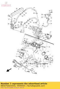 yamaha 985070605000 parafuso, panela - Lado inferior