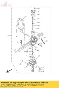 yamaha 5PA1496A0000 soporte, chorro de aguja - Lado inferior