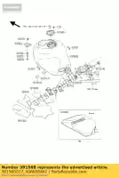 391560017, Kawasaki, pad, brandstoftank, rechts kawasaki ZX ninja r rr 600 6, Nieuw