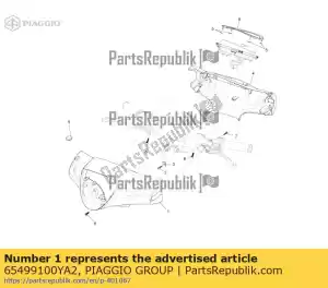 Piaggio Group 65499100YA2 tampa frontal do bar - Lado inferior