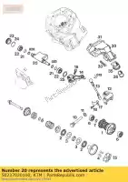 50237020100, KTM, volet de commande '94 ktm e egs exc six sx 125 1994 1995 1996 1997, Nouveau