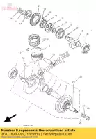 3Y8116360000, Yamaha, pistão (0,50 mm o / s) yamaha sr 250 1996, Novo