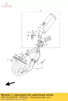 39P146100000, Yamaha, tuyau d'échappement 1 yamaha fz 800 2011 2012, Nouveau