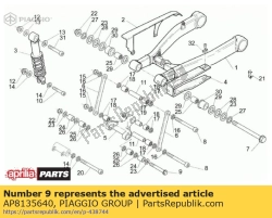 Aprilia AP8135640, Alfinete, OEM: Aprilia AP8135640