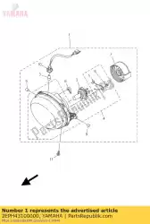 Aqui você pode pedir o bunda da unidade do farol em Yamaha , com o número da peça 2EPH43100000: