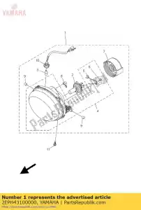 yamaha 2EPH43100000 bunda da unidade do farol - Lado inferior