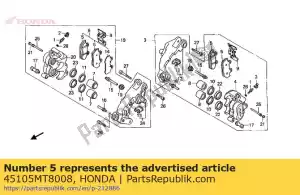 Honda 45105MT8008 pad comp., fr. (tt2450gg) - Lado inferior