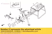 50603GW6000, Honda, pin, stapverbinding honda cr 80 1985 1986, Nieuw