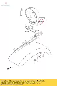 suzuki 5181225DG0 parafuso, m6 - Lado inferior