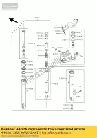 440261362, Kawasaki, forcella a molla kawasaki gpx ex250 r f gpx250r zz r250 250 , Nuovo