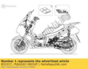 Piaggio Group 852227 kit de herramientas - Lado inferior