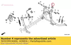 Aqui você pode pedir o colarinho, suporte principal em Honda , com o número da peça 50503MCA000: