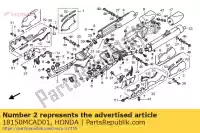 18150MCAD01, Honda, pijp comp., r. ex. honda gl goldwing a gold wing  gl1800a 1800 , Nieuw