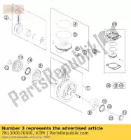 78130007000I, KTM, pistón i d = 95 mm ktm exc xc australia europe six days w usa 450, Nuevo