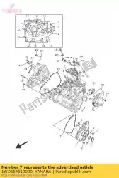 Ici, vous pouvez commander le joint, carter auprès de Yamaha , avec le numéro de pièce 1WDE54510000: