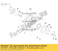 647007, Piaggio Group, Roue arrière tonale abs aprilia srv zapm55103, zd4m55104, zapm55104 850 2012 2016 2017 2018 2019, Nouveau