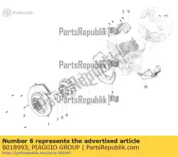 Qui puoi ordinare ventola completa da Piaggio Group , con numero parte B018993: