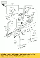 430611002, Kawasaki, gewricht, voorrem hos z1000-k1 kawasaki gpx gpz gt kr vn zl zr zrx zx zxr zz r zzr 250 400 550 600 750 1000 1100 1200 1500 1986 1987 1988 1989 1990 1991 1992 1993 1994 1995 1996 1997 1998 1999 2000 2001 2002 2003 2004 2005 2006, Nieuw