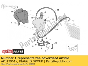 aprilia AP8139617 vase d expansion - La partie au fond