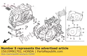 Honda 15610MN1702 manguera a, aceite - Lado inferior