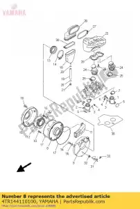 yamaha 4TR144110100 caja, filtro de aire 1 - Lado inferior