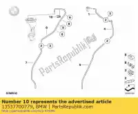 13537700779, BMW, slangklem, dubbel - d = 13 / 8,2 mm bmw  900 1200 2010 2011 2012 2013, Nieuw