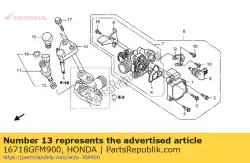 Ici, vous pouvez commander le amortisseur a, connecteur auprès de Honda , avec le numéro de pièce 16718GFM900: