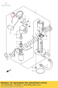 suzuki 1511644H00 tornillo - Lado inferior